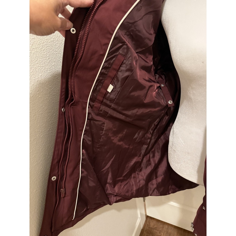Lands' End Women's 3-in-1 Systems Jacket Outer Shell Only -‎ Maroon, Size XL - Picture 4 of 15